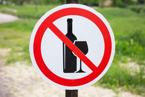 No safe level – no wine sign