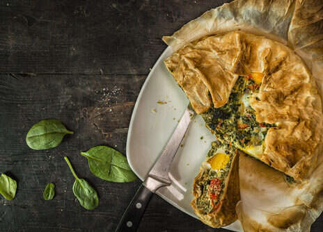 At the table: <em>Torta pasqualina</em>