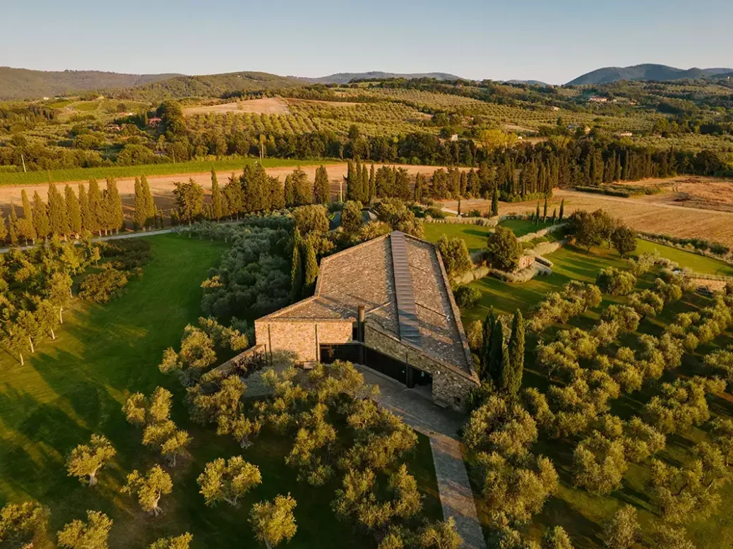 An aerial view of the Ca'marcanda estate