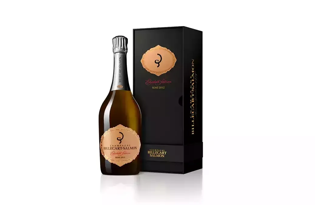 A bottle and a box of Billecart Salmon Cuvée Elisabeth Salmon.