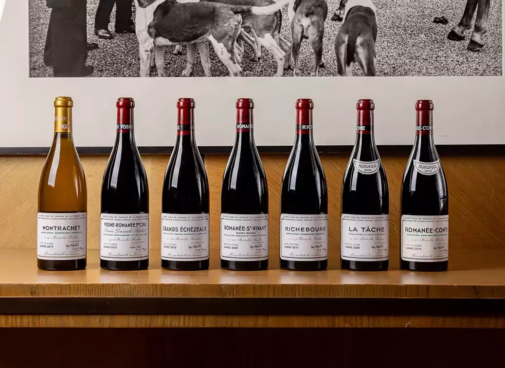 Domaine de la Romanée-Conti dinner wine bottles